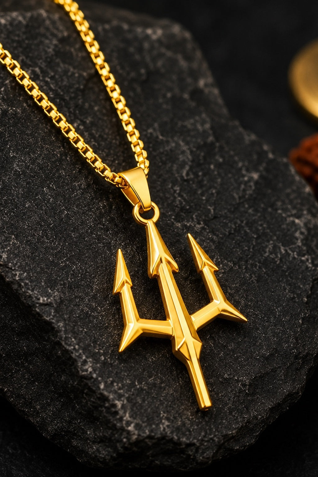 Mahadev Trishul Pendant Necklace with Chain | Shiv Ji Daak Kavad