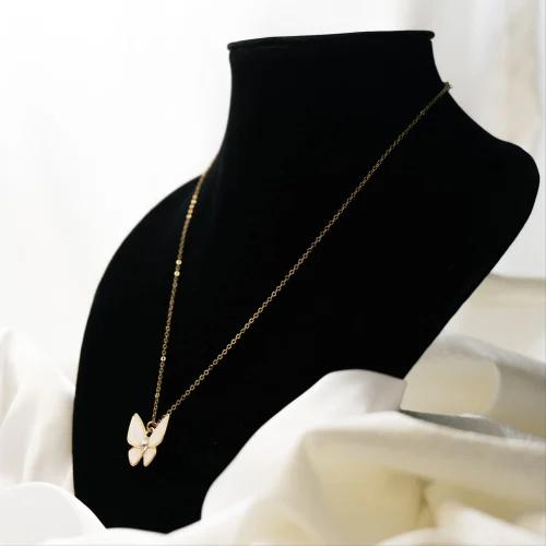 Butterfly Pendant Necklace for Women | Minimalist Gold Butterfly Necklace | Elegant Everyday Jewelry