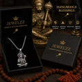 Hanuman Ji Pendant with Chain for Men & Women | Bajrang Bali Silver Pendant Necklace | Spiritual Jewelry