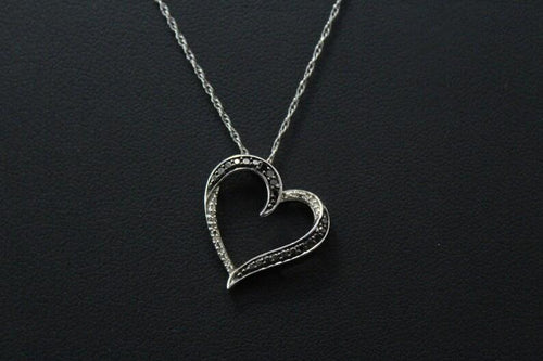 Elegant Heart Pendant Necklace for Women | Crystal Heart Necklace | Silver Finish
